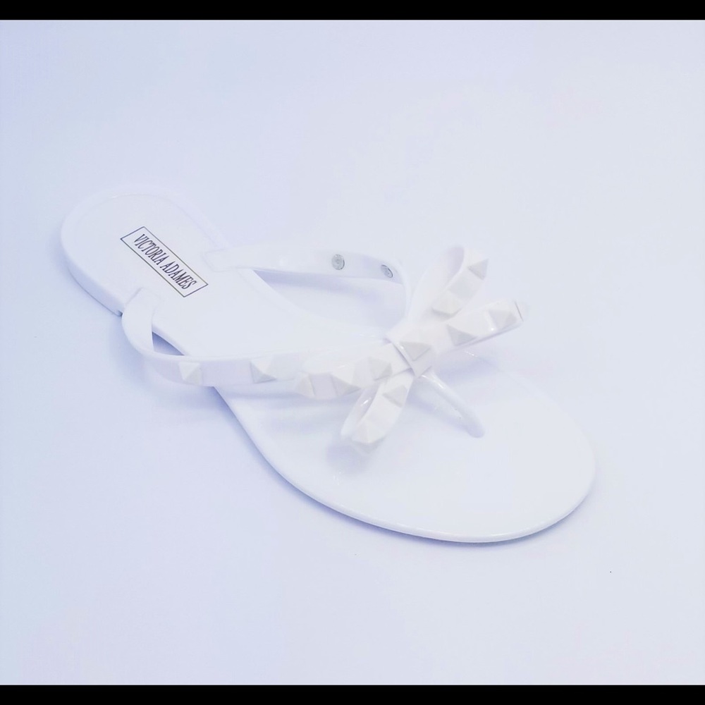 White Jelly Flip Flops